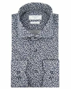 Profuomo Sky Blue Slim Fit Knitted Overhemd LM