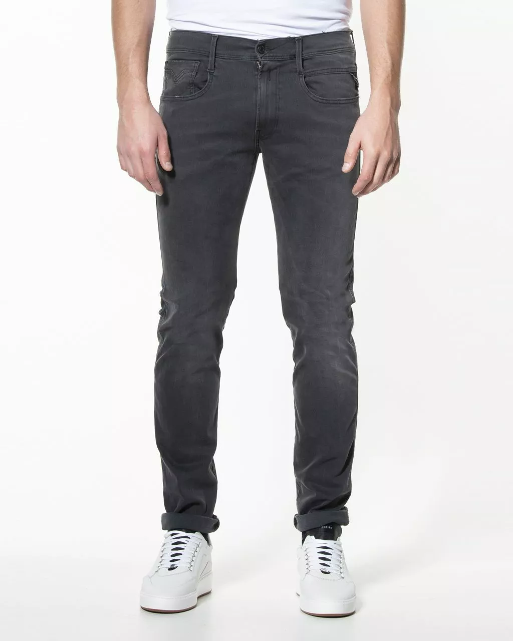 Replay Anbass Hyperflex Re-used Jeans - Image 2