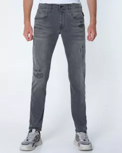 Replay Anbass Hyperflex Broken & Repaired Jeans
